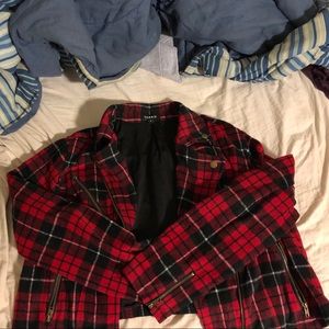 Torrid cropped plaid jacket